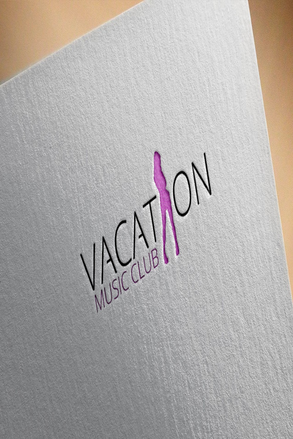 Vacation Music Club Logo Design pinterest image.
