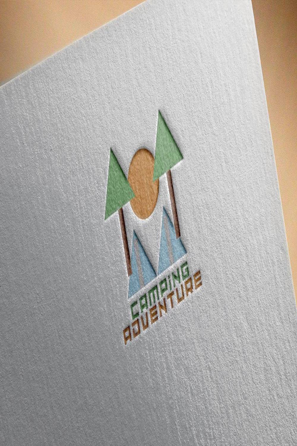 Camping Adventure Logo Design pinterest image.