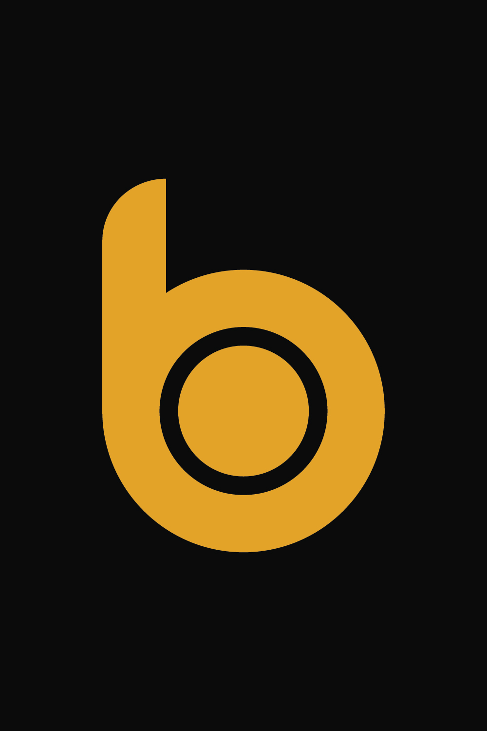 Logo B Design Template Pinterest image.