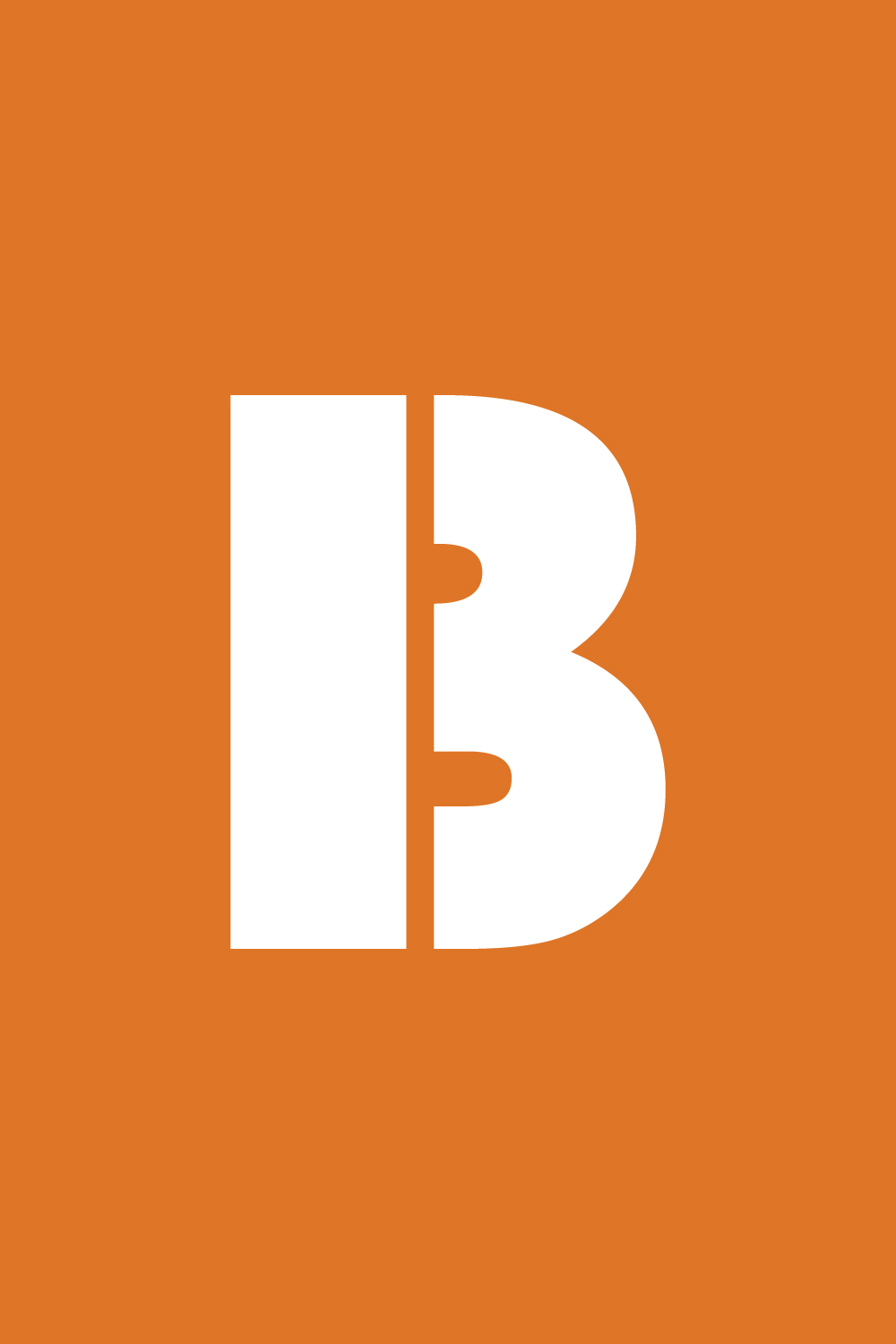 B Logo Design Template Pinterest image.
