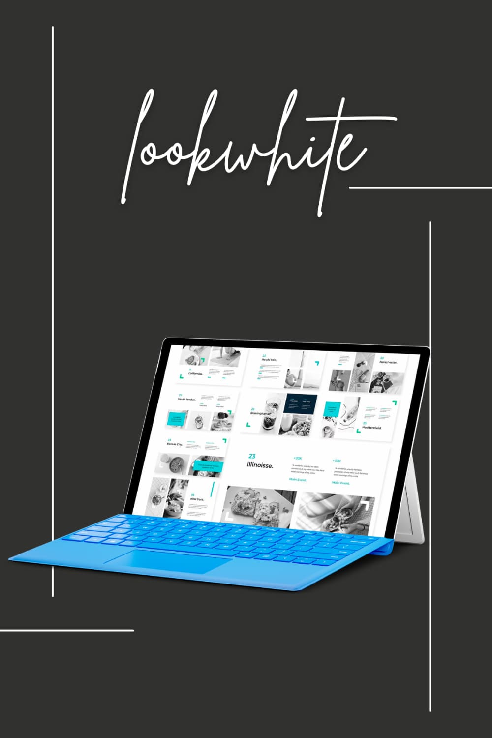 LookWhite | Powerpoint, Keynote, GoogleSlides Template - Pinterest.