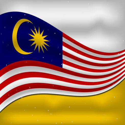 Gorgeous image of the flag of Malaysia.
