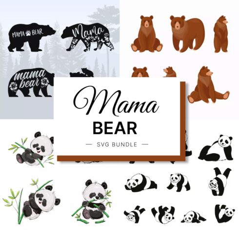 Mama Bear SVG Designs - main image preview.