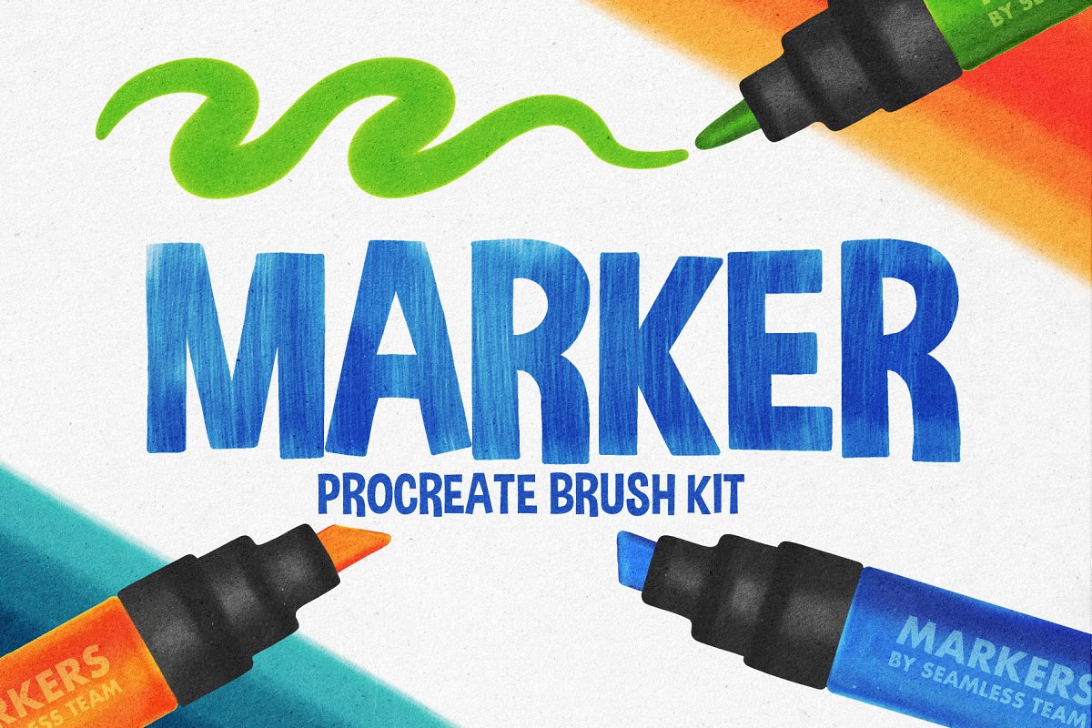 Cover image of Marker Brush For Procreate 5.