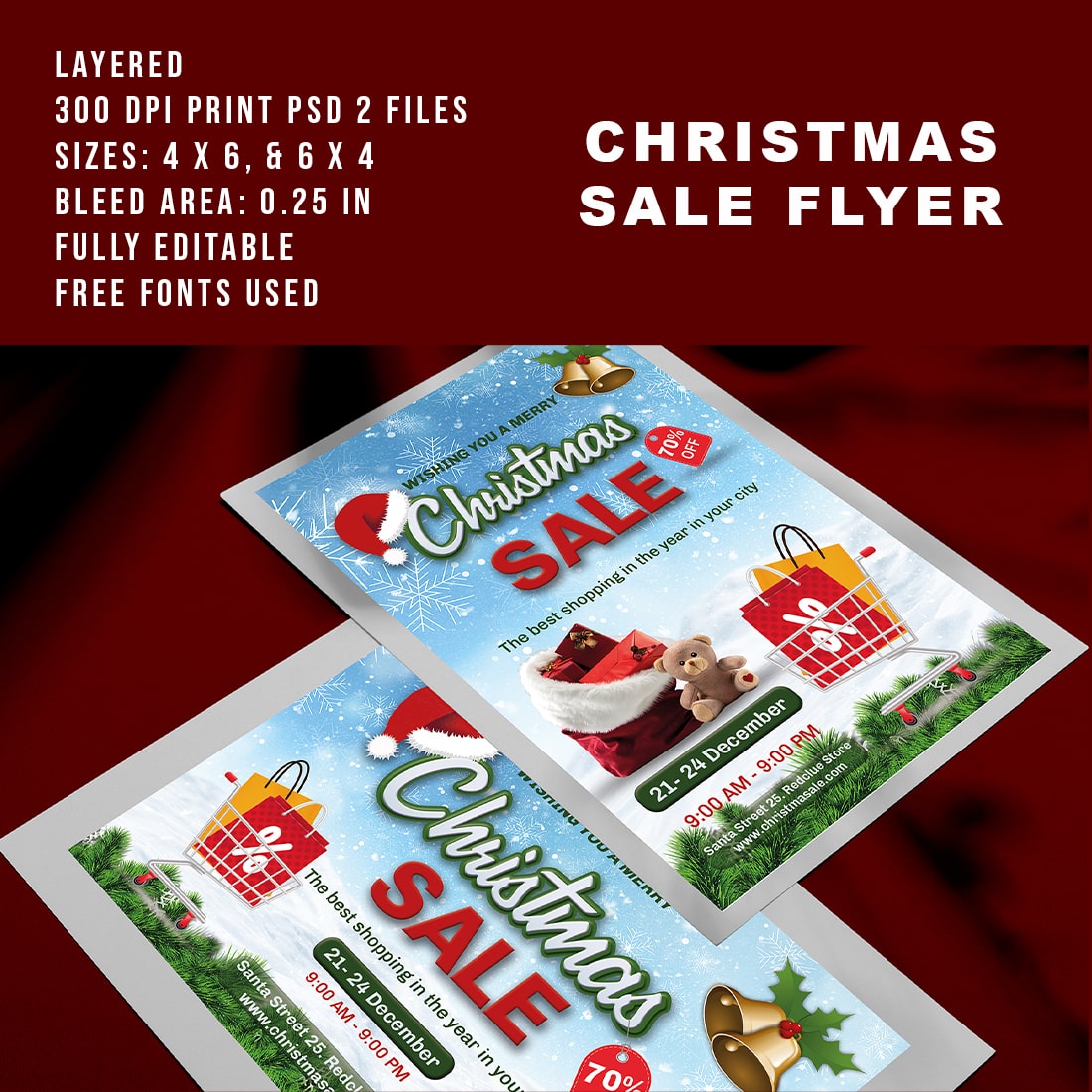 Printable Christmas Sale Flyer - main image preview.