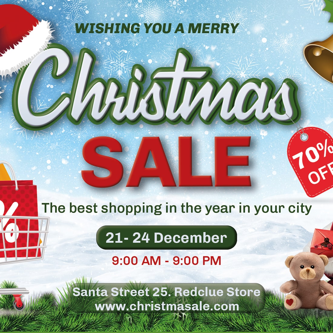 Cover image of Printable Christmas Sale Flyer.
