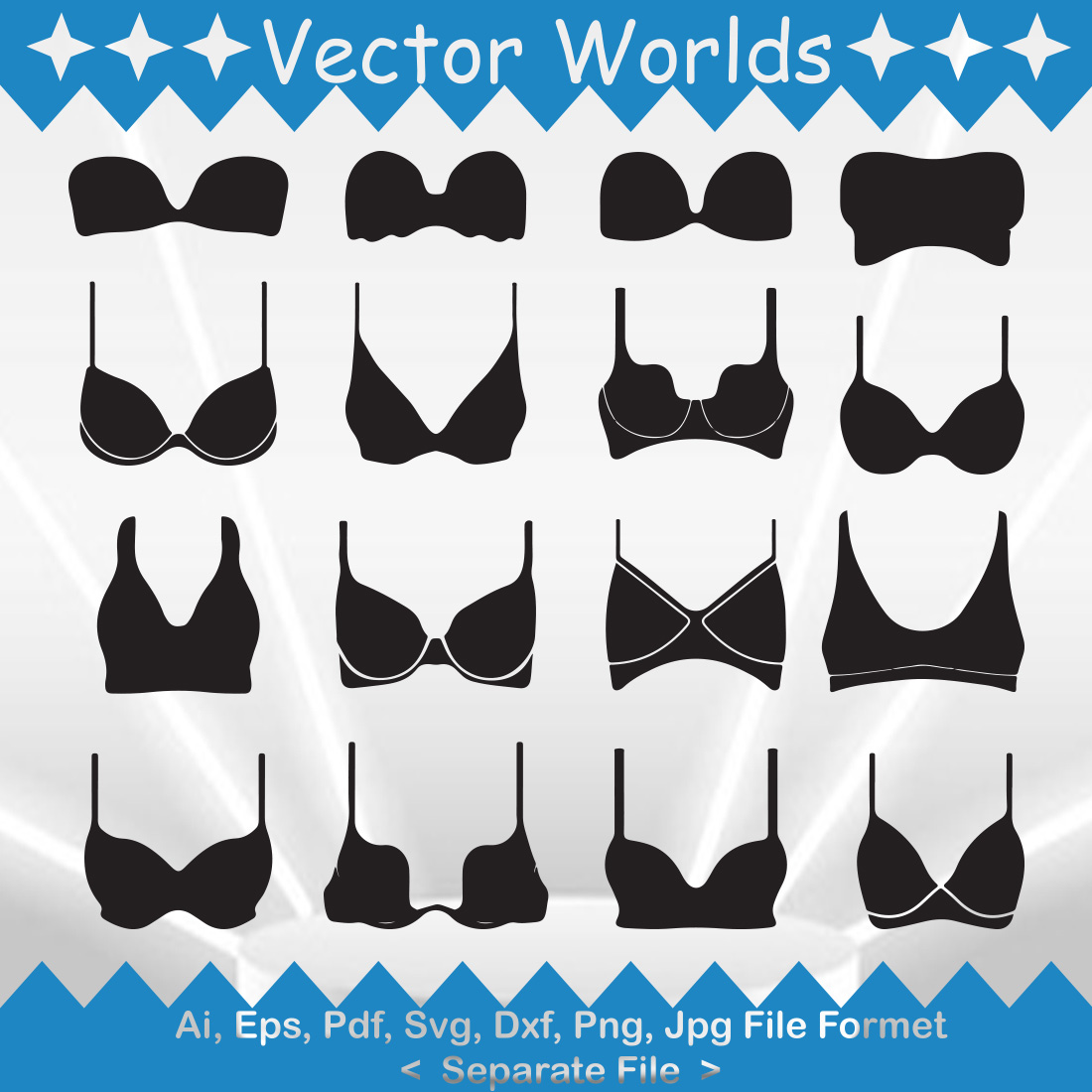Collection of beautiful images of bra silhouettes.