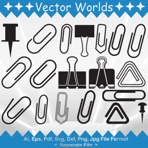 Pack of vector irresistible binder clip images