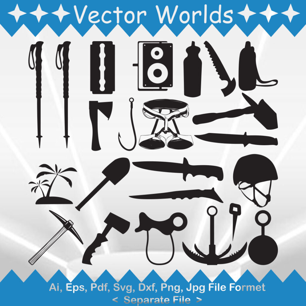 Mountaineers Tool SVG Vector Design MasterBundles