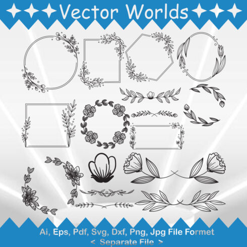 Pack of vector beautiful stardust frame images.