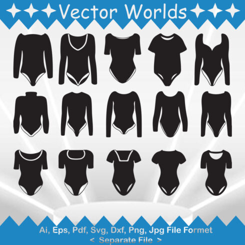 A selection of vector amazing images of womens swimsuit silhouettes.