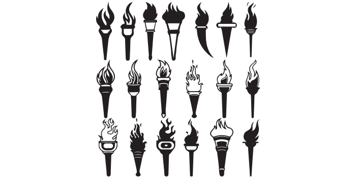 Hand holding flaming torch Royalty Free Vector Image