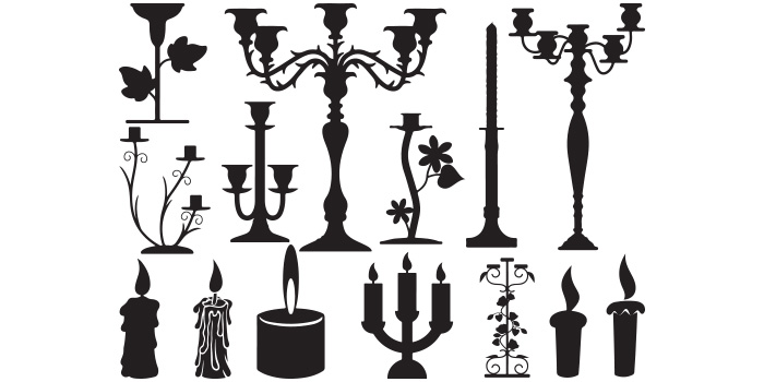 Collection of marvelous images of candlestick silhouettes.