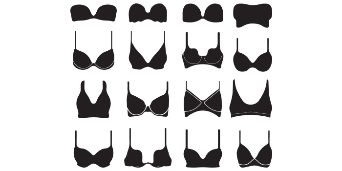 Bundle of irresistible images of bra silhouettes.