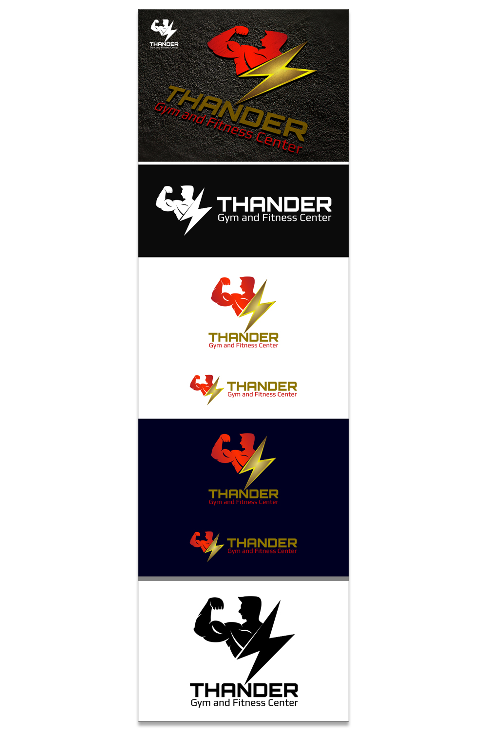 Thunder Gym And Fitness Center Logo - pinterest image preview.