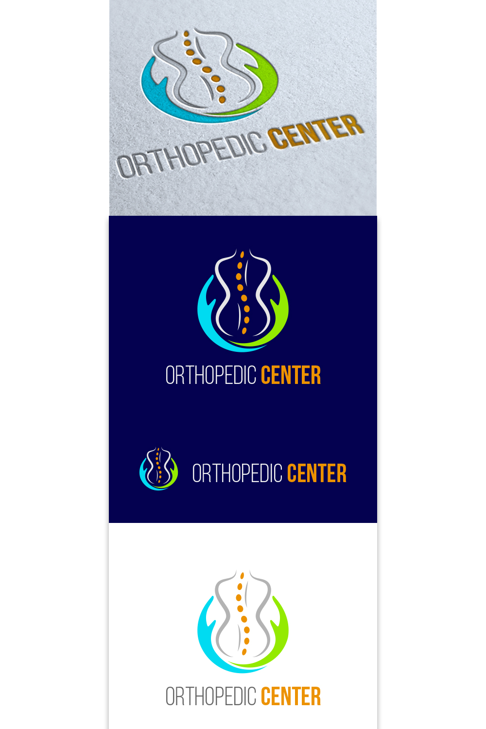 Orthopedic Center Chiropractic Doctor Clinic Logo pinterest image.
