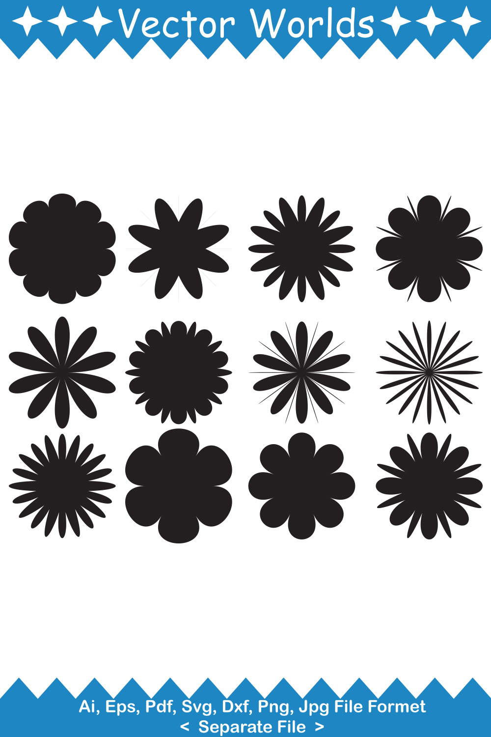 Collection of elegant images of black color assorted flower.