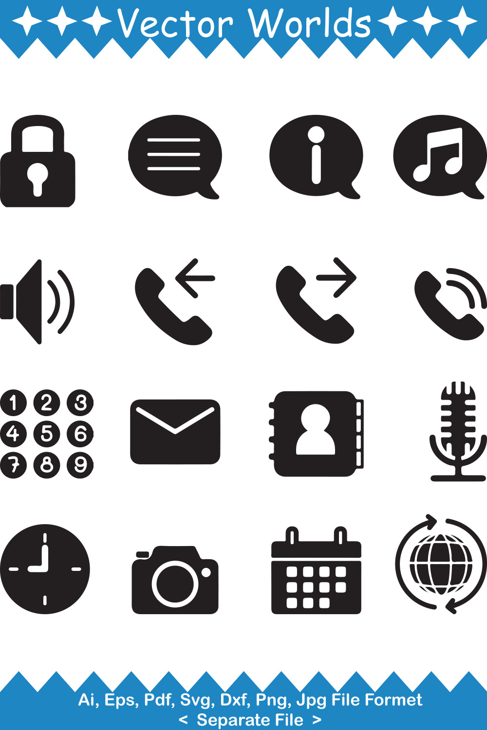 Collection of vector beautiful images on the theme of mobile communication.