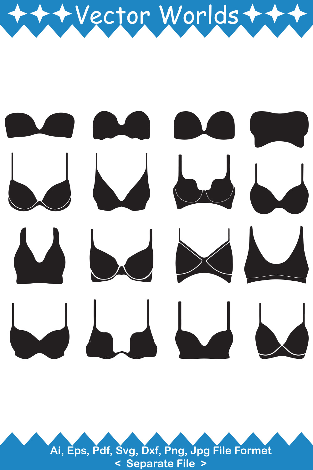 A selection of wonderful images of bra silhouettes.