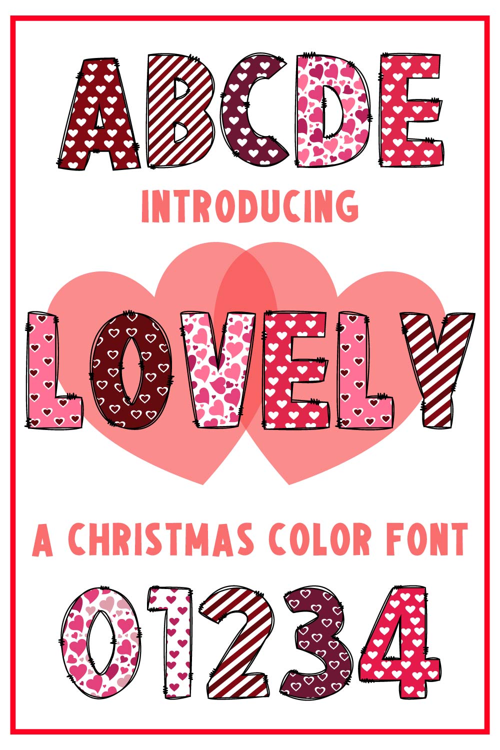 Lovely Color Font - pinterest image preview.