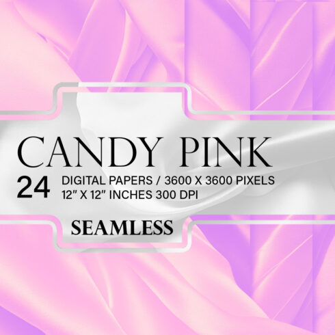 Image with enchanting candy pink silk background.