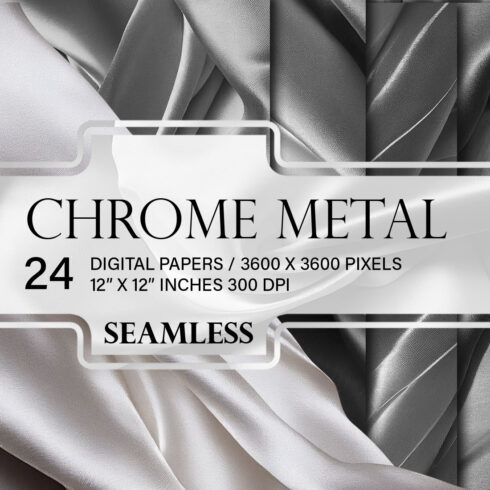Image with enchanting chromed metal silk background.