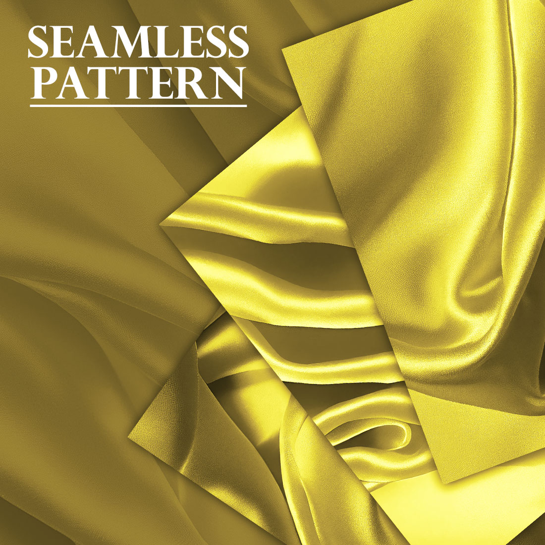 A selection of images with colorful patterns of yellow silk.