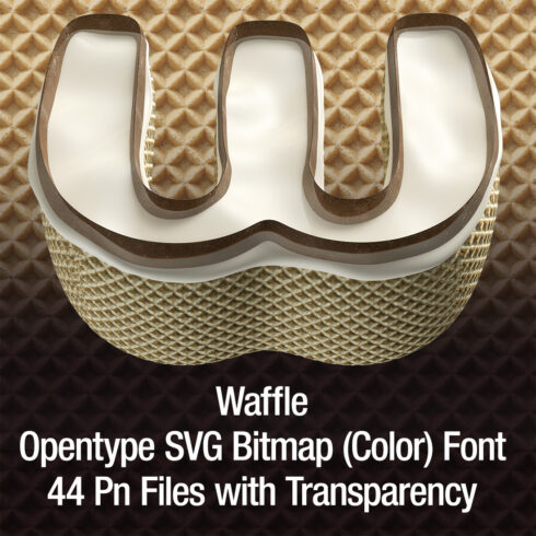 Waffle Opentype Bitmap Font PNG Design cover image.