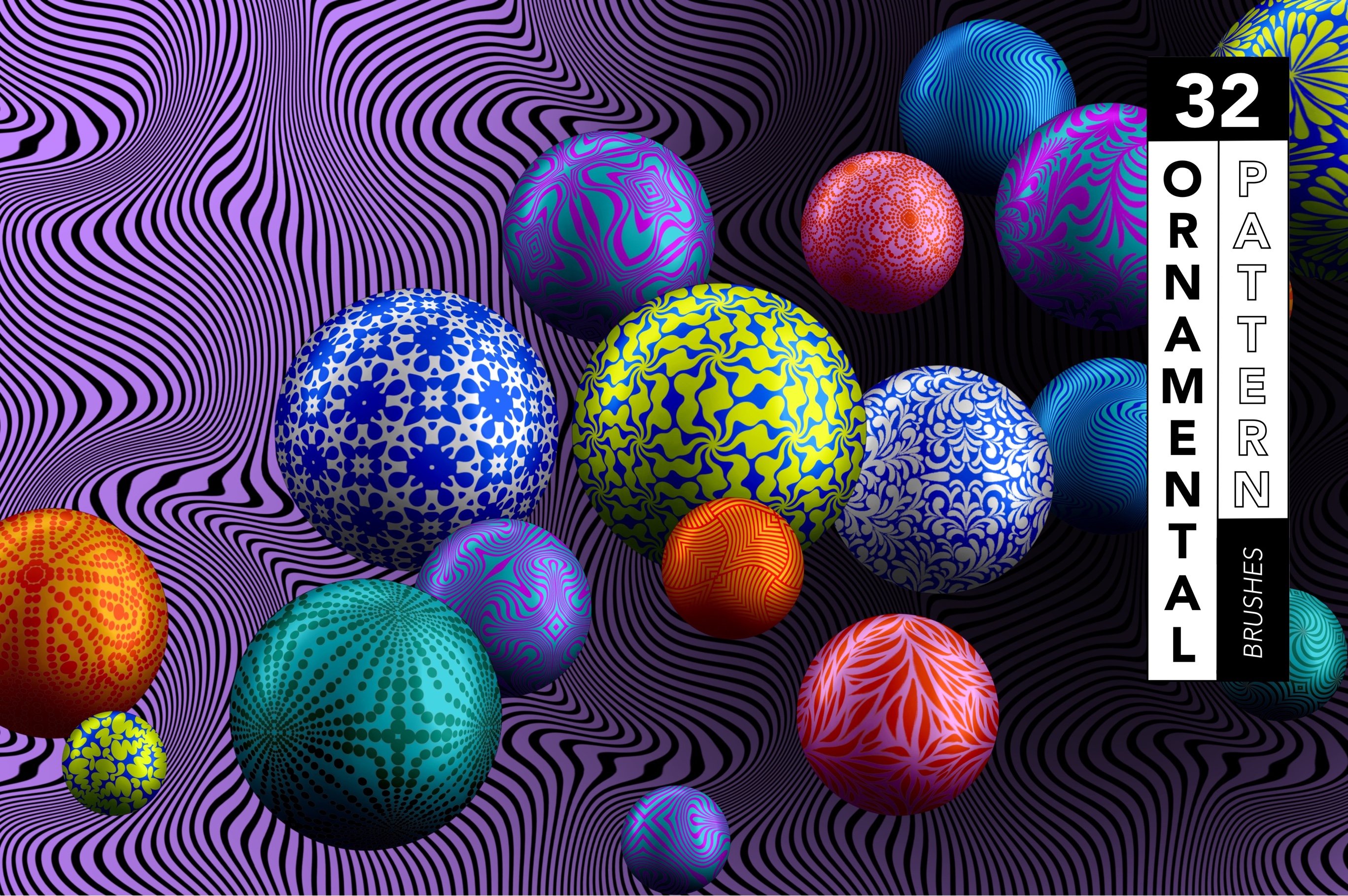 Multicolor balls in a fractal style.