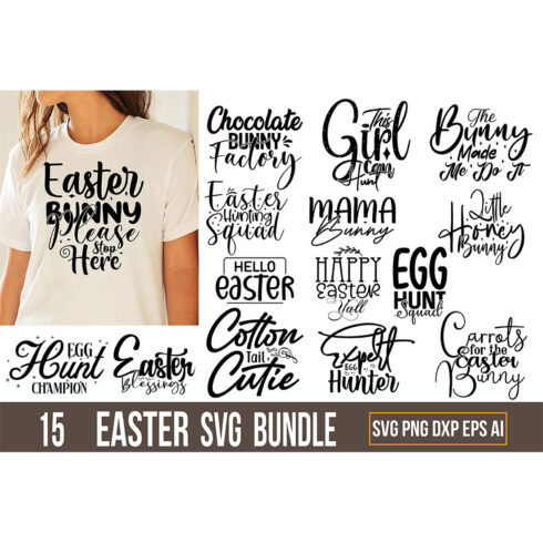 Easter T-shirt Typography Design SVG cover image.