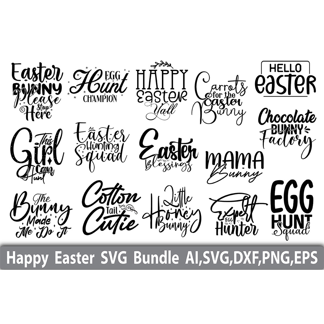 T-shirt Easter Typography Design SVG cover image.