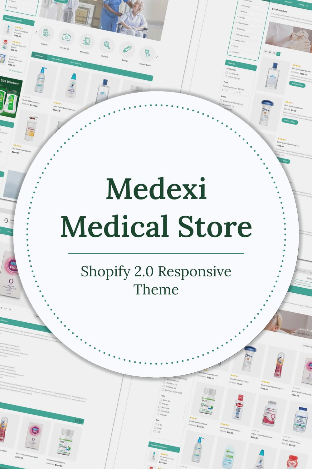 Medexi - Medical Store Shopify 2.0 Responsive Theme - Pinterest.
