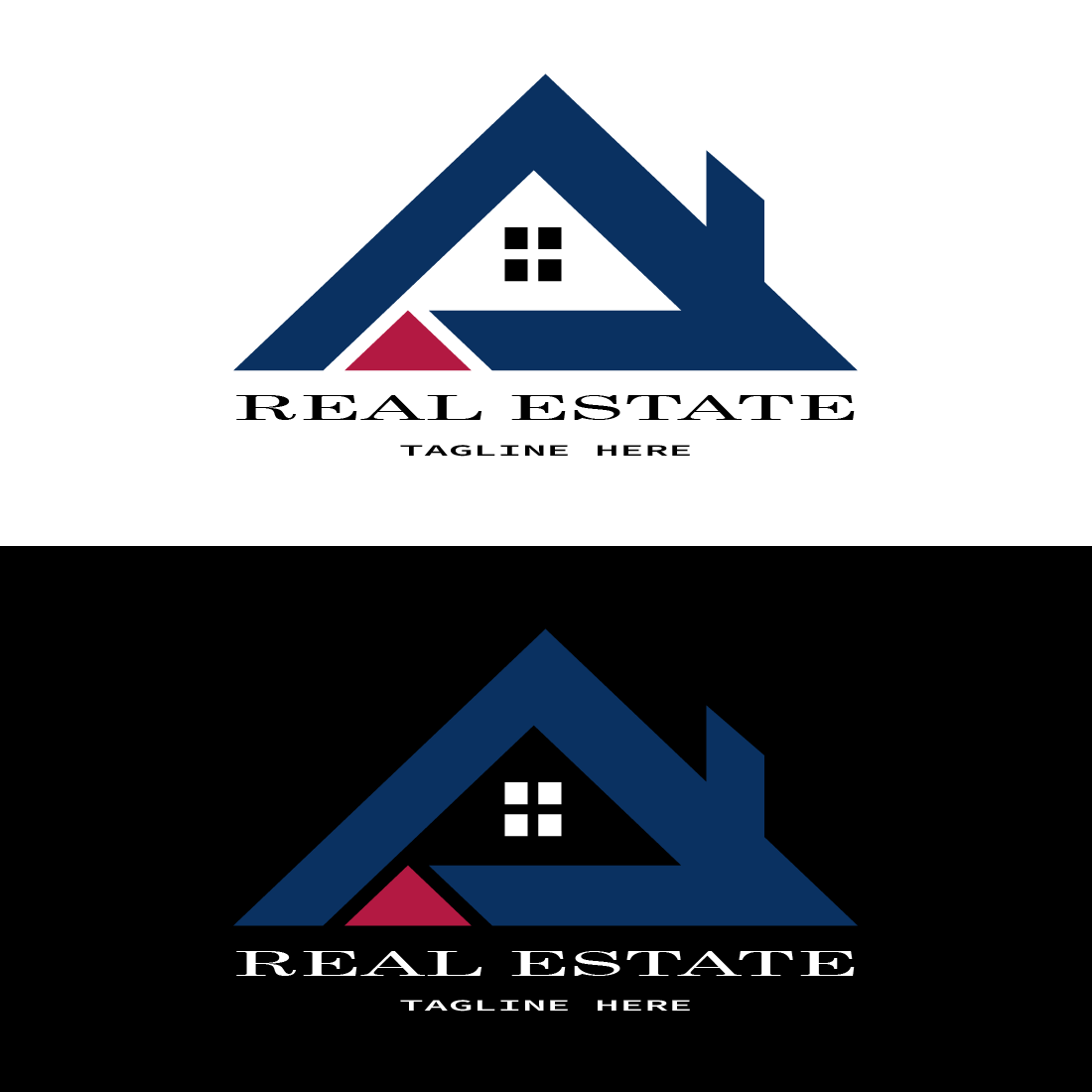 Real Estate Logo 2 versions preview.