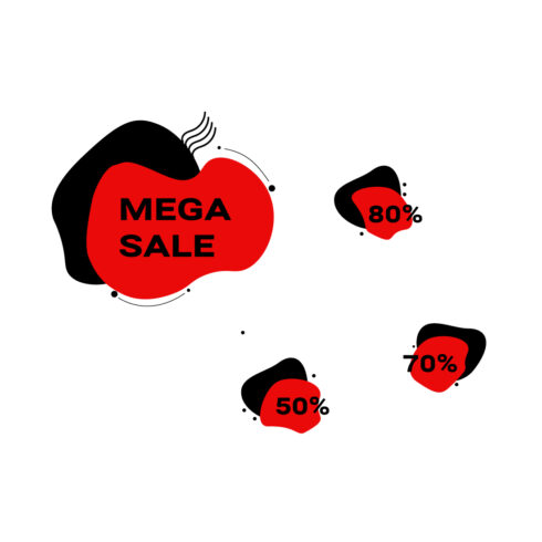 Set of Mega Sale Vector Banner - main image preview.