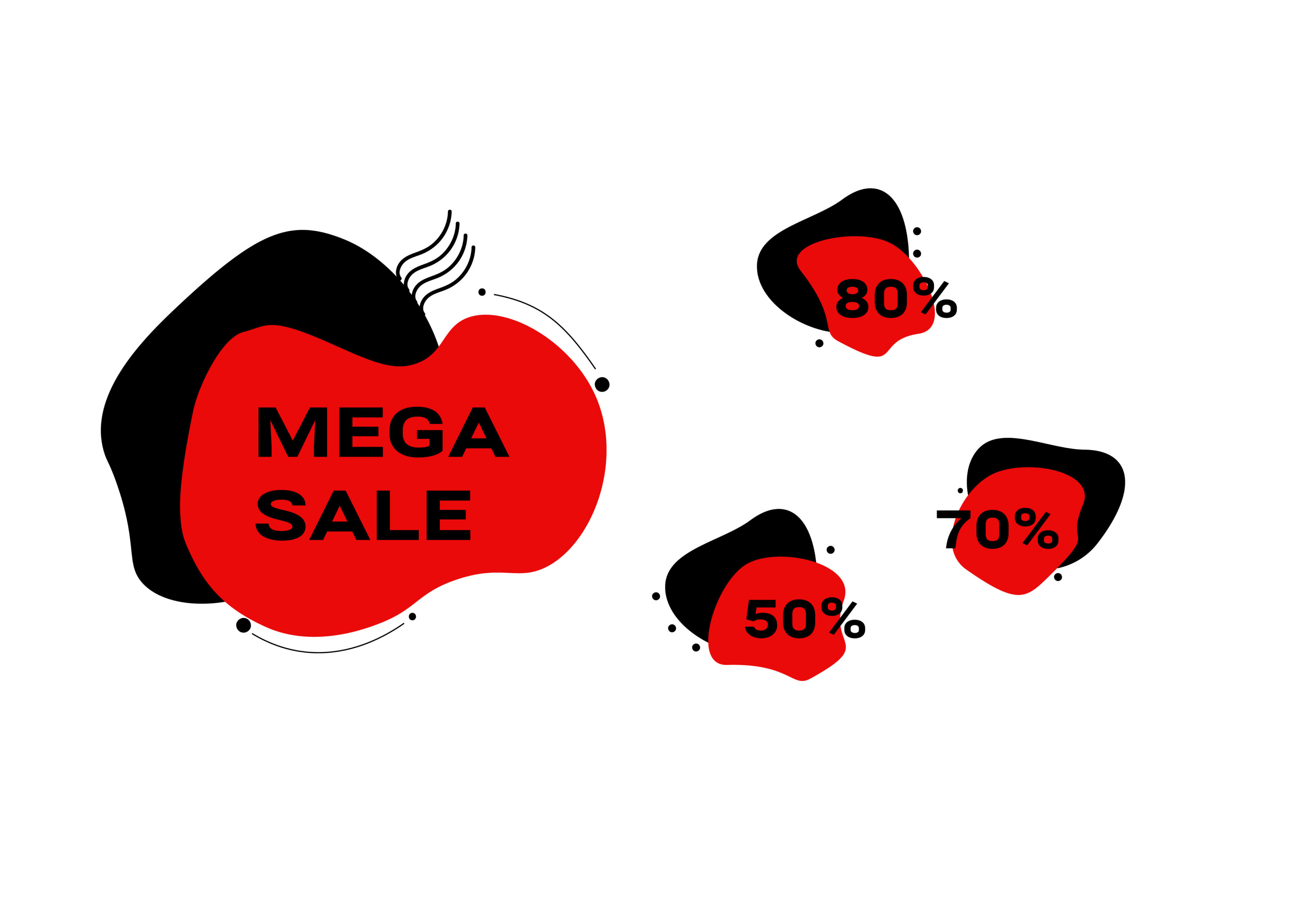 Cover image of of Mega Sale Vector Banner.