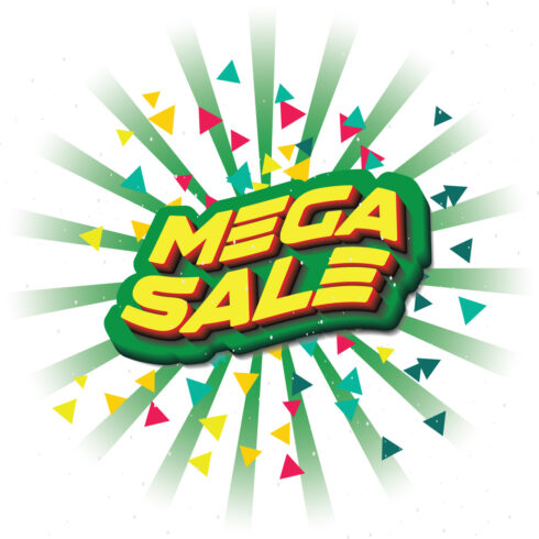 Image with unique inscription mega sale.