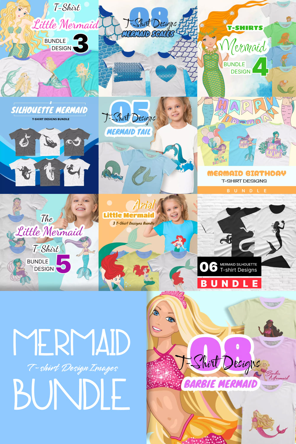 mermaid t shirt design images bundle pinterest 363