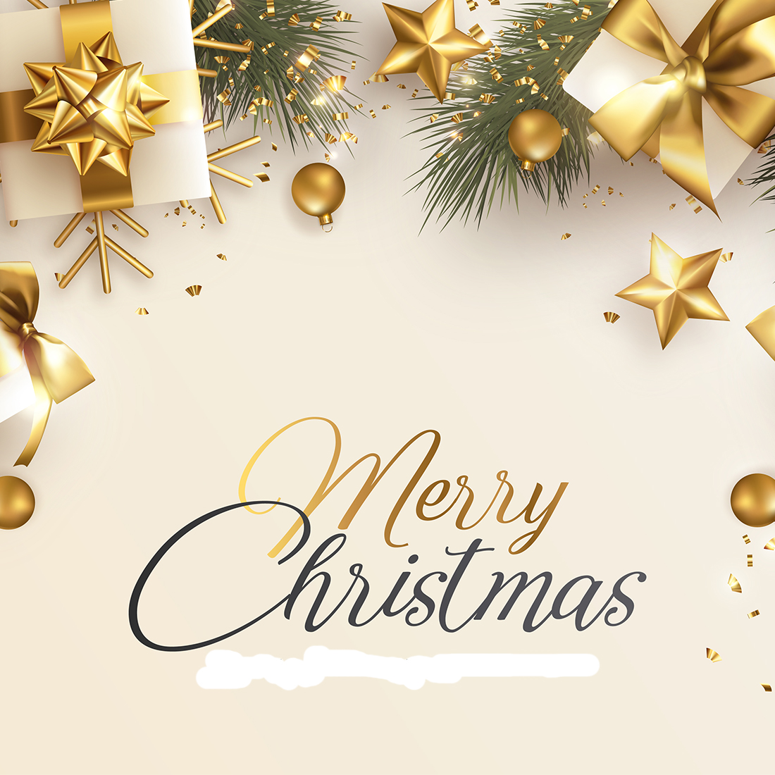 Elegant Merry Christmas Banners Design preview image.