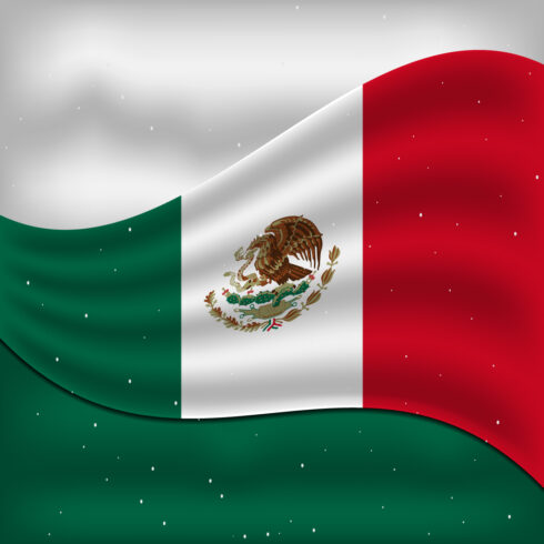 Colorful image of Mexico flag.
