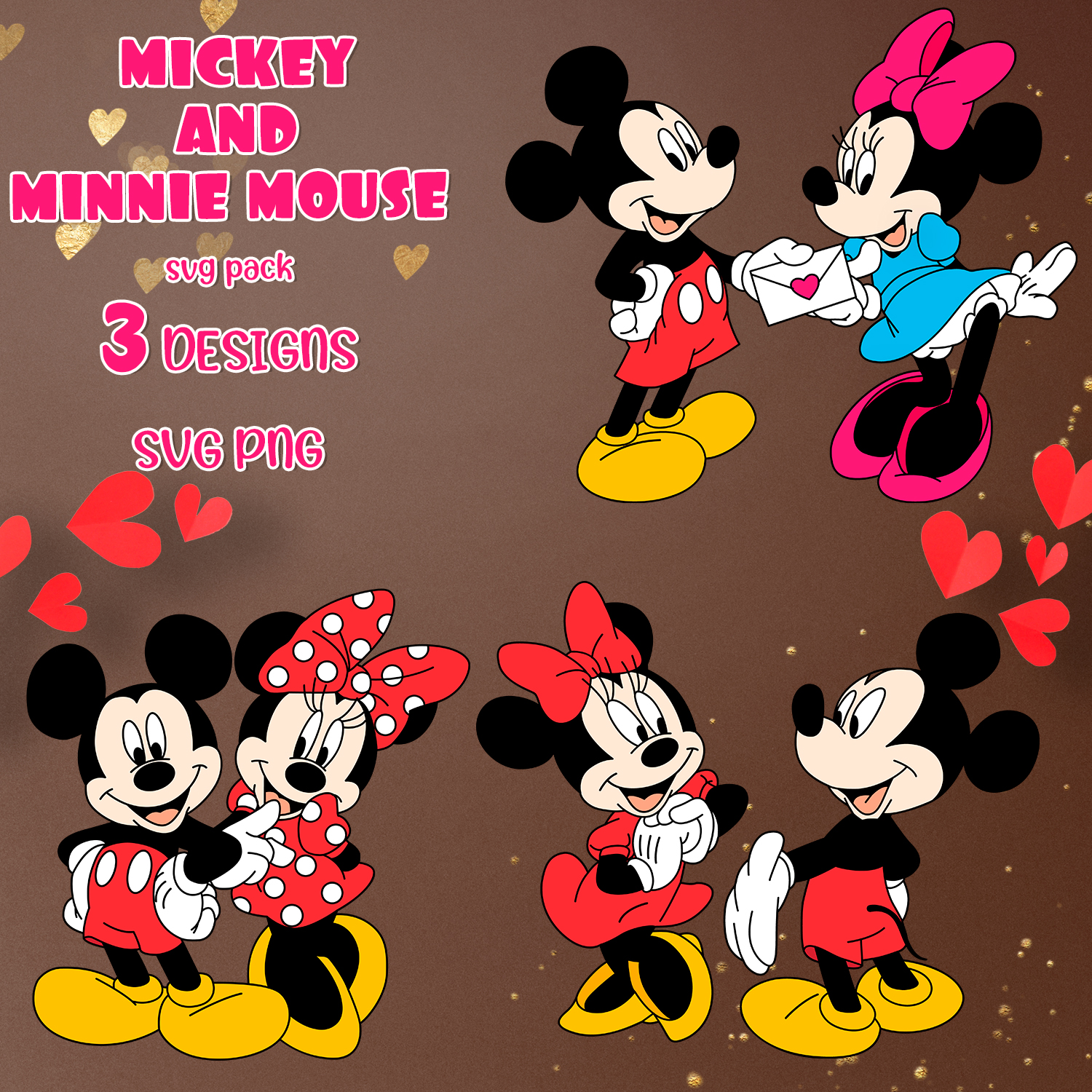 Mickey and Minnie Mouse SVG.