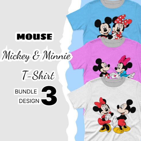 Mickey and Minnie Mouse SVG T-shirt Designs.