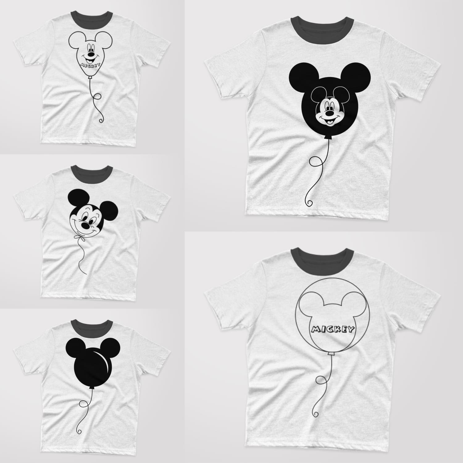 mickey mouse balloon svg t-shirt designs cover.