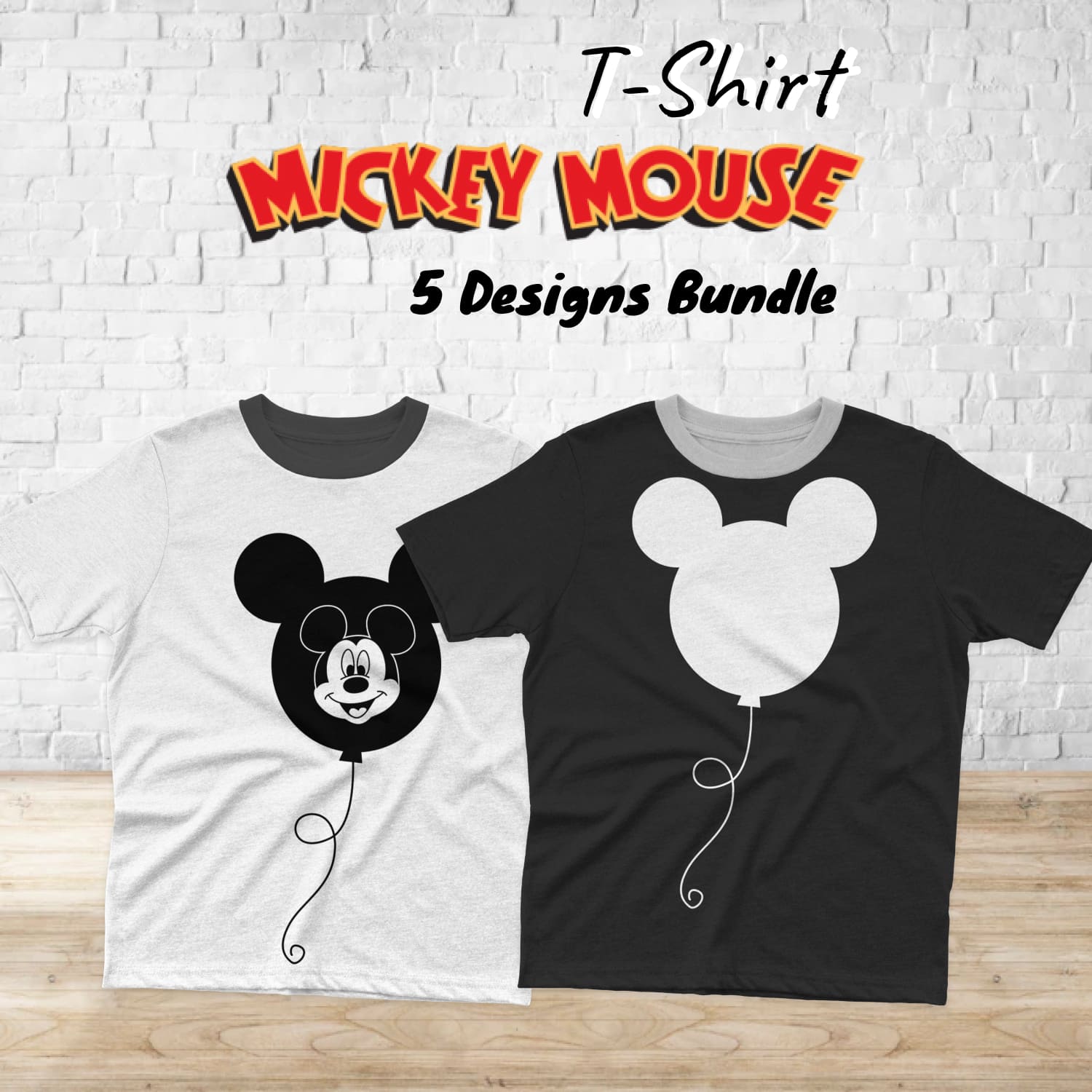 mickey mouse balloon svg t-shirt designs.
