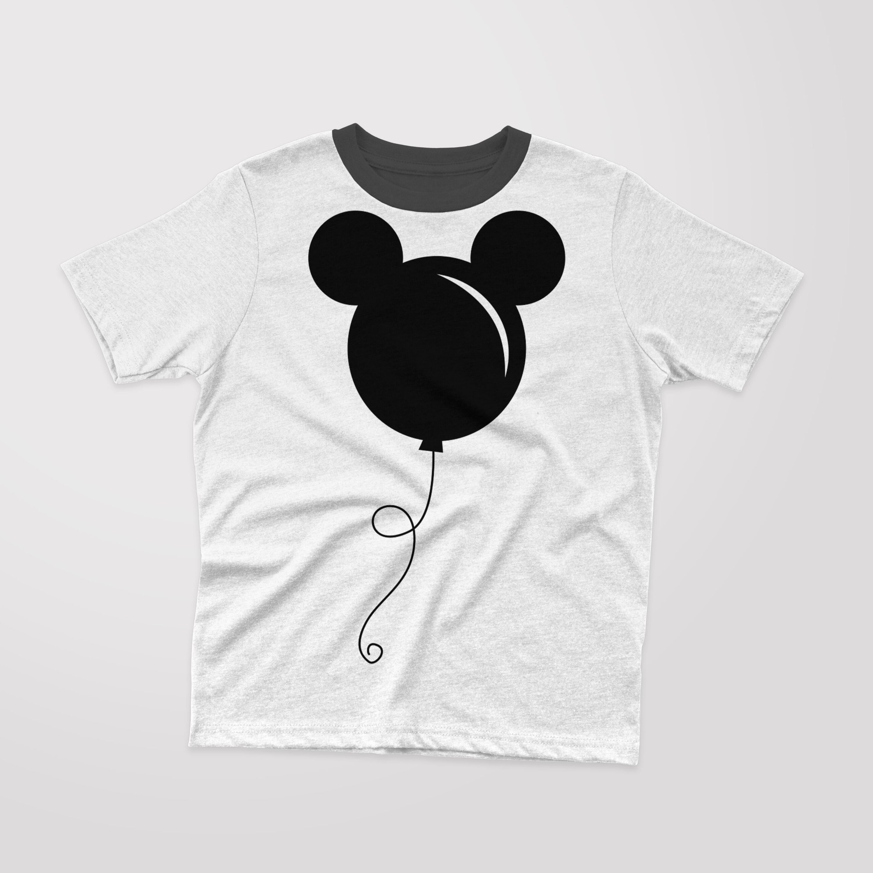 Mickey Mouse balloon in a silhouette style.