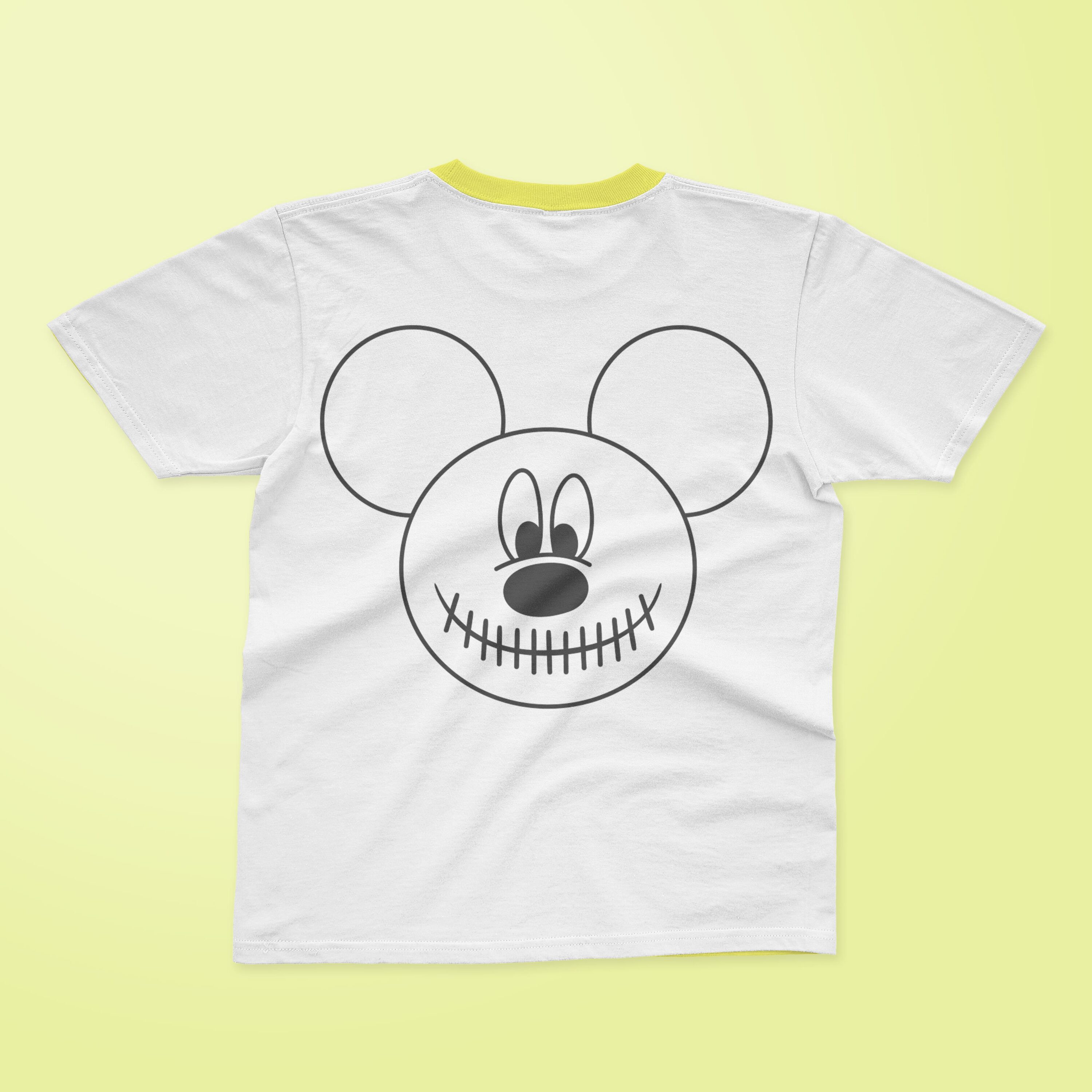 Thin line of Mickey Mouse face.