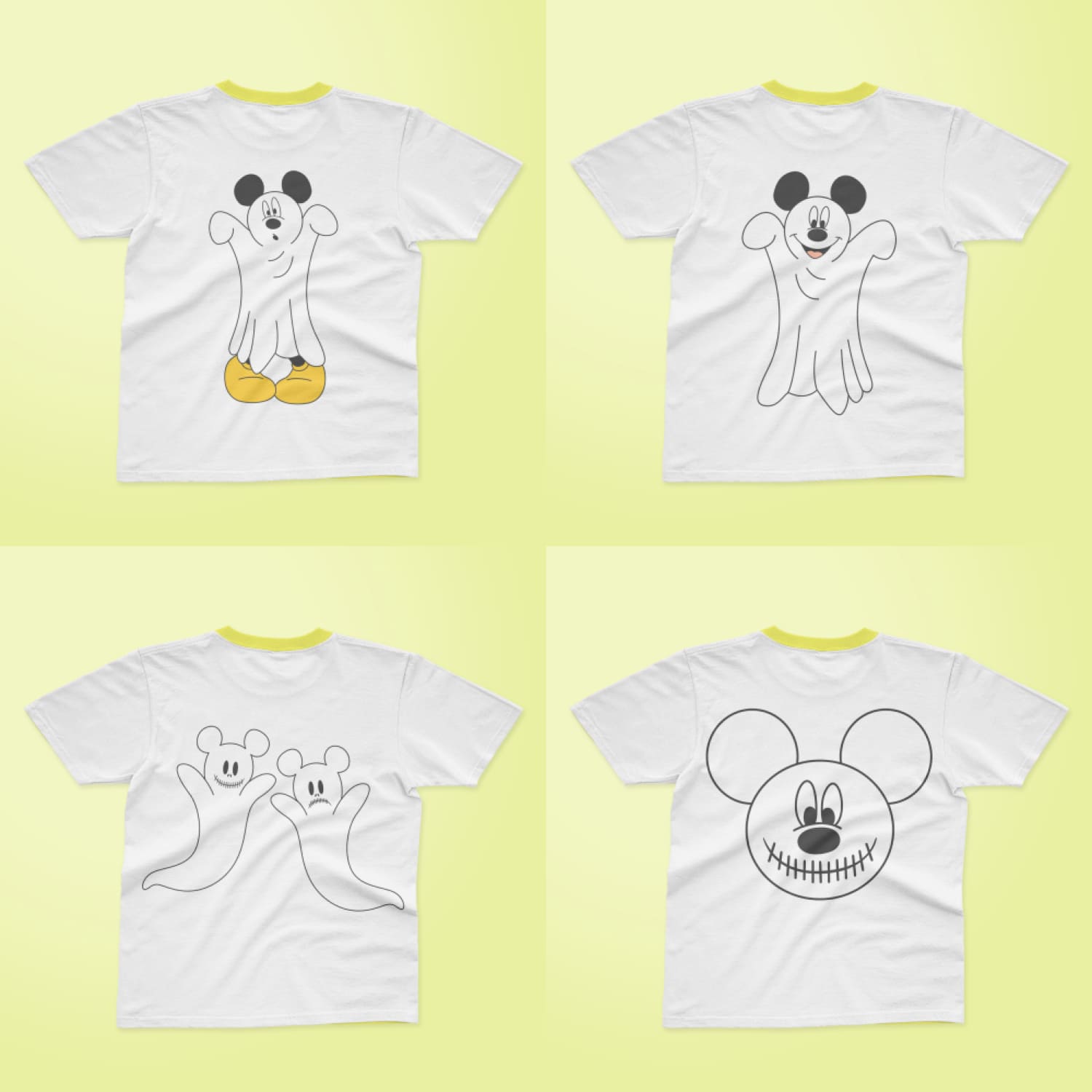 mickey mouse ghost svg t-shirt designs cover.