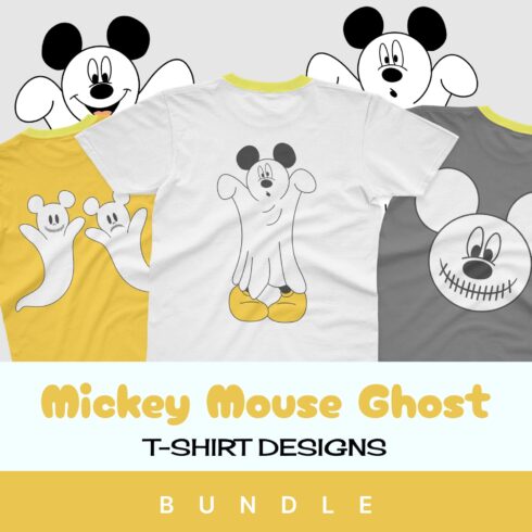 mickey mouse ghost svg t-shirt designs.