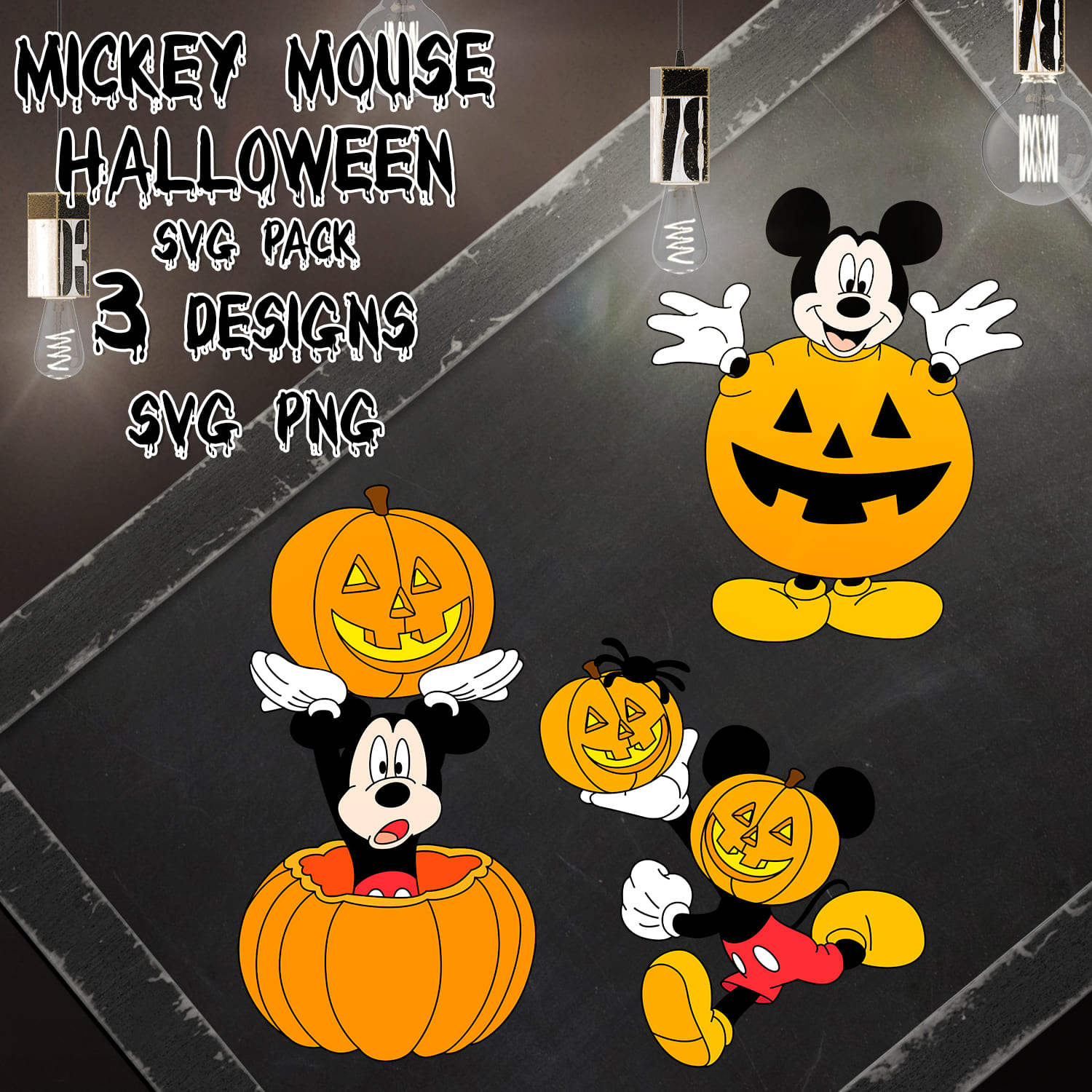 Mickey Mouse Halloween SVG - main image preview.