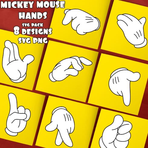 Mickey Mouse Hands Svg.