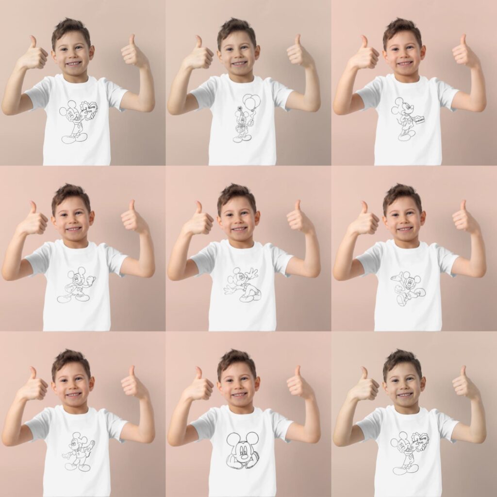 Mickey Mouse Outline SVG T-shirt Designs – MasterBundles
